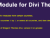 Geographisches Modul für Divi Template