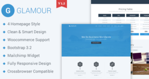 Glamour Responsive Parallax WP Geschäftsvorlage