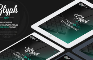 Glyph – Responsive & Kreative Nachrichten, Blog & Magazine WordPress Vorlage mit Hero Header
