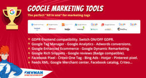 Google Marketing Tools – Das umfassendste Marketing-Tool für Woocommerce! GDPR angepasst!