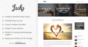 Juli | Einfaches und elegantes WordPress-Blog-Template