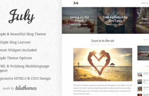 Juli | Einfaches und elegantes WordPress-Blog-Template