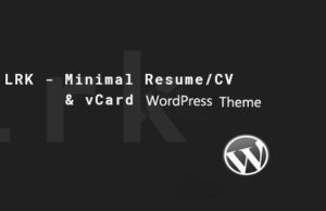 LRK – Kreatives vCard WordPress Layout