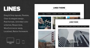 Linien – Elegantes persönliches / Nachrichten WordPress Template