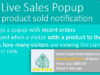 Live Sales Popup: Benachrichtigung über Produkt verkauft