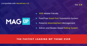 MagUp – Modernes Magazin-WordPress-Template mit kostenpflichtigem / kostenlosem Blogging-System für Gäste