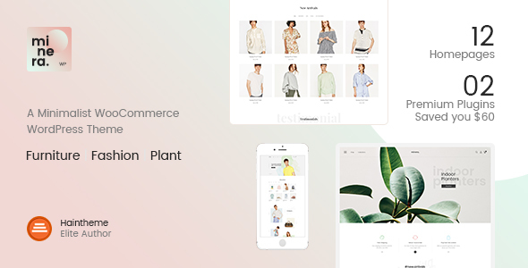 Wordpress Shop Template Minera - Minimalist WooCommerce WordPress Theme