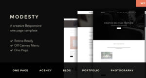 Modesty – Mehrzweck eine Seite WordPress-Layout