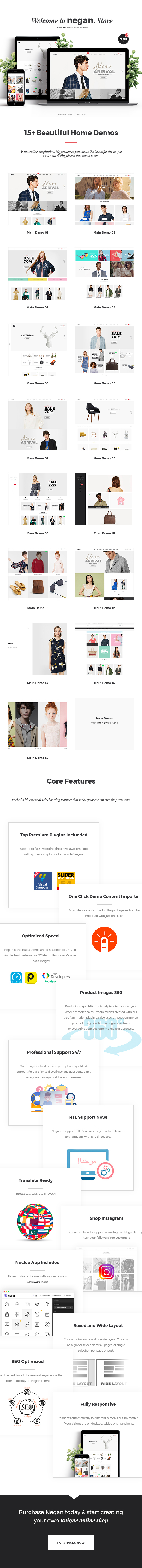 Negan - Sauberes, minimales WooCommerce Vorlage - 1