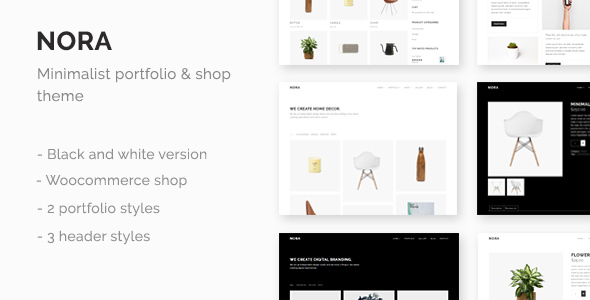 Nora - Minimal Portfolio & Shop Template