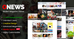 ONews – Modernes Zeitungs- und Magazinthema WordPress (bereit für mobiles Layout)