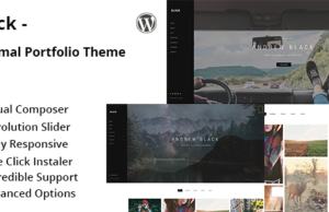 Schwarz – Minimal Portfolio WordPress Vorlage