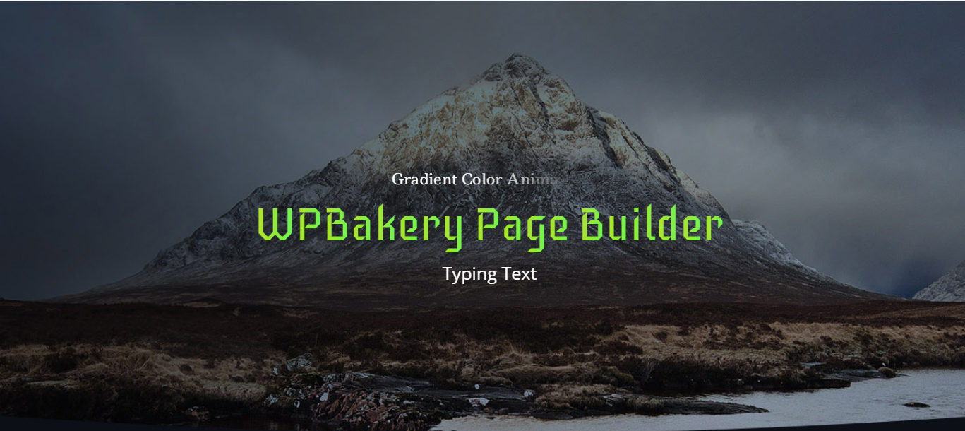 WPBakery Page Builder Animierter Text- und Typisierungseffekt mit Farbverlauf - 1