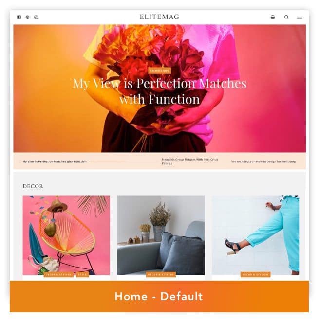 Elitemag - Stilvolles WordPress Blog und Magazine Template - 1