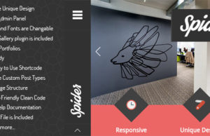 Spinne – flaches kreatives Portfolio-WordPress-Thema