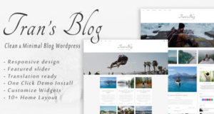 Tran – Sauberes & Minimales Blog WordPress Layout