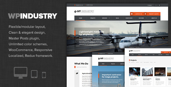 Wordpress Corporate Template WP Industry - Industrial & Engineering WP theme