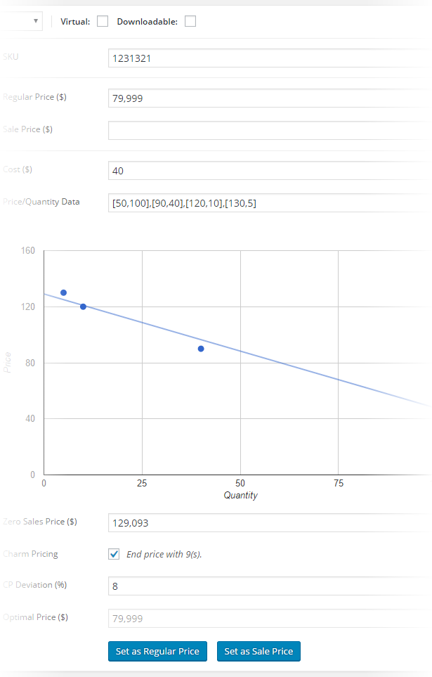 WooCommerce Price Optimizer - Produkt bearbeiten