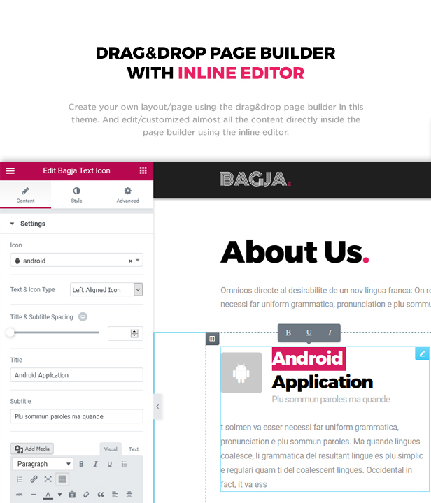 Bagja - Responsive Multi Concept & One Page - Portfolio-Thema - 3