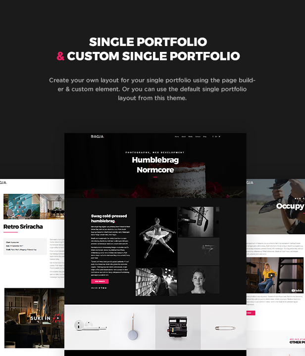 Bagja - Responsives Multi-Konzept & einseitiges Portfolio-Thema - 6