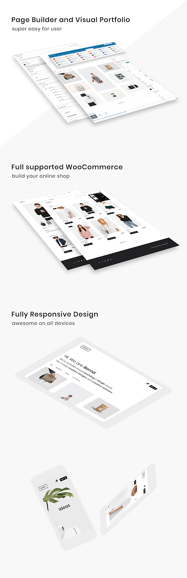 Bernd - Minimales WordPress Portfolio Template - 1