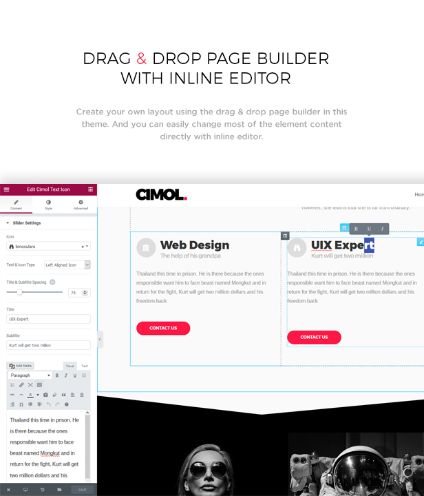 Cimol - Responsive One Page und Multi Page Portfolio Layout - 3