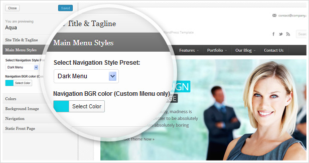 Aqua - Responsive Mehrzweck-Wordpress-Vorlage - 4