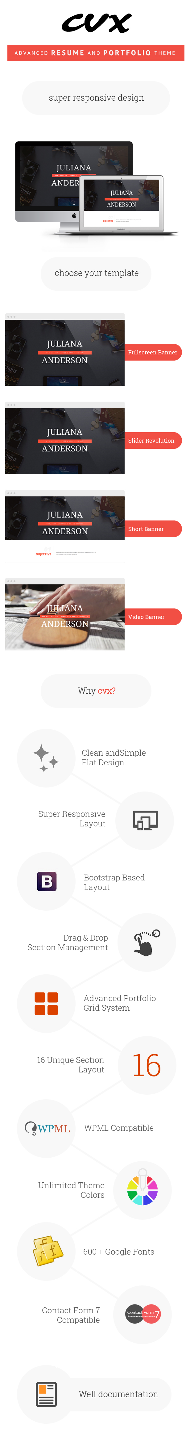 CVX - Resume und Portfolio WordPress Layout - 1