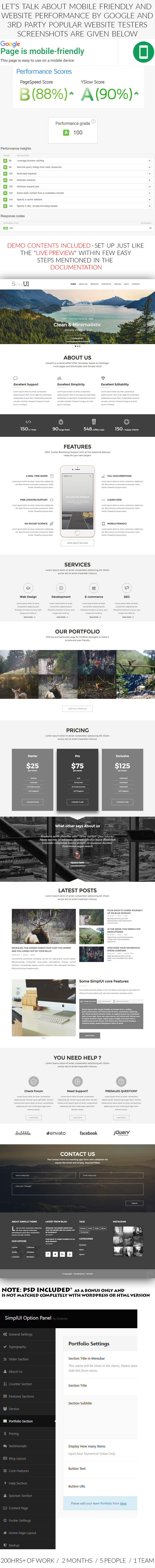 SimplUI - One Page Clean Parallax Responsive WordPress Layout - 2