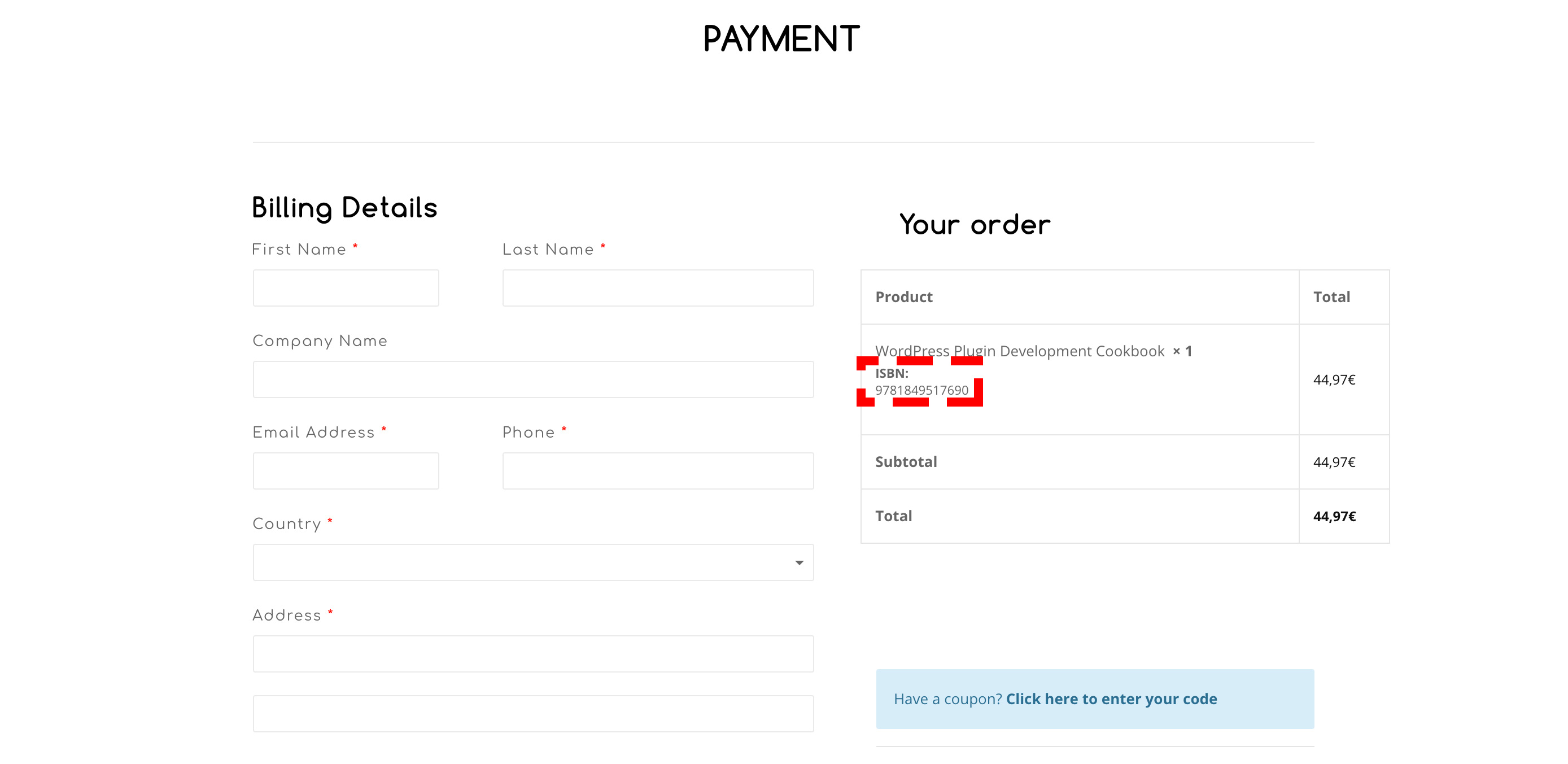 CTL Woocommerce ISBN - 6