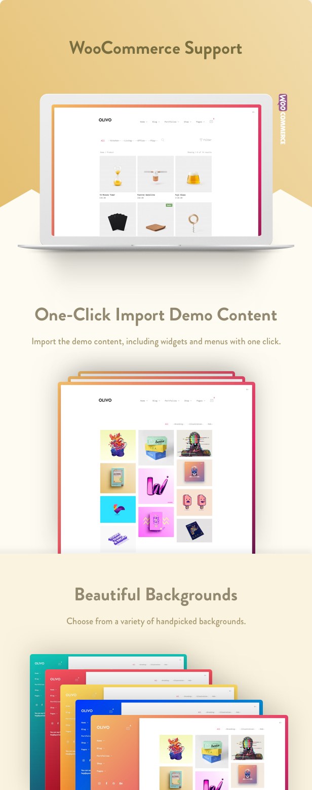Olivo - Minimalistisches Portfolio & WooCommerce Template - 2