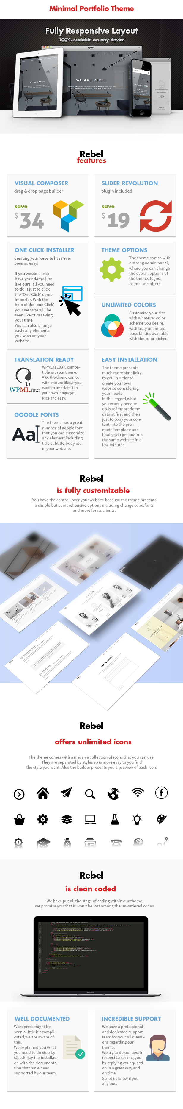 Rebel - Minimal Portfolio WordPress Layout - 6