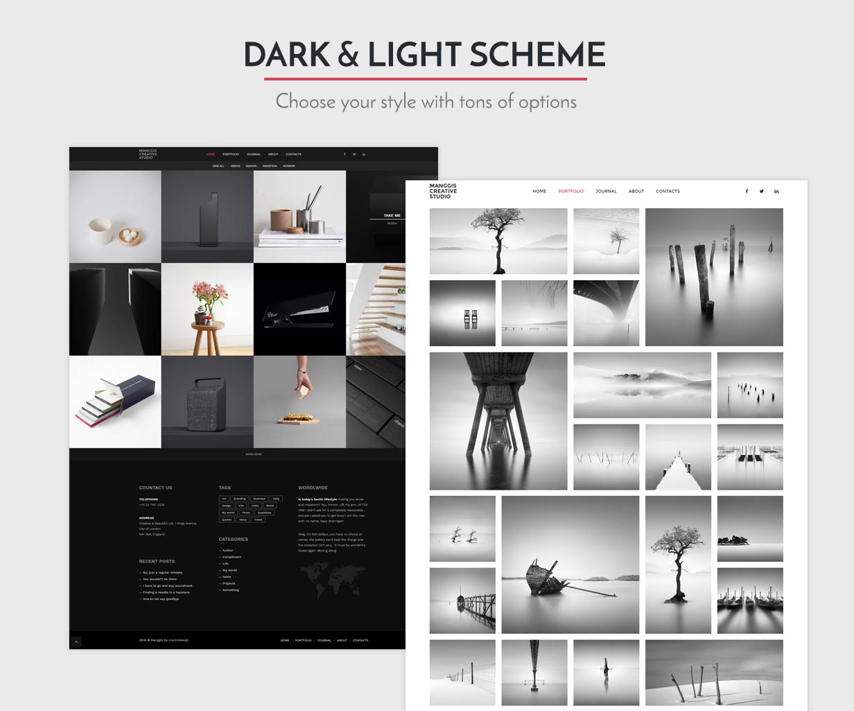 Manggis - Kreatives Portfolio und Blog-Thema - 1