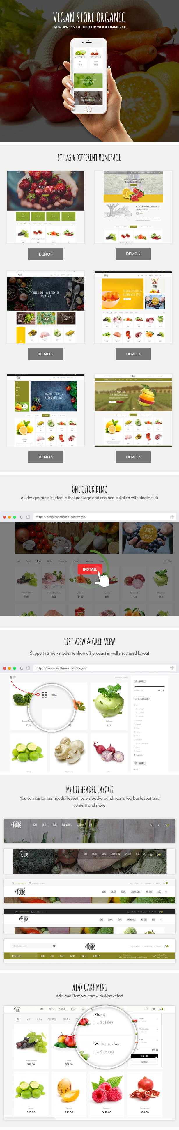 Veganes Essen - Bioladen - Farm Responsive Woocommerce WordPress Vorlage - 1