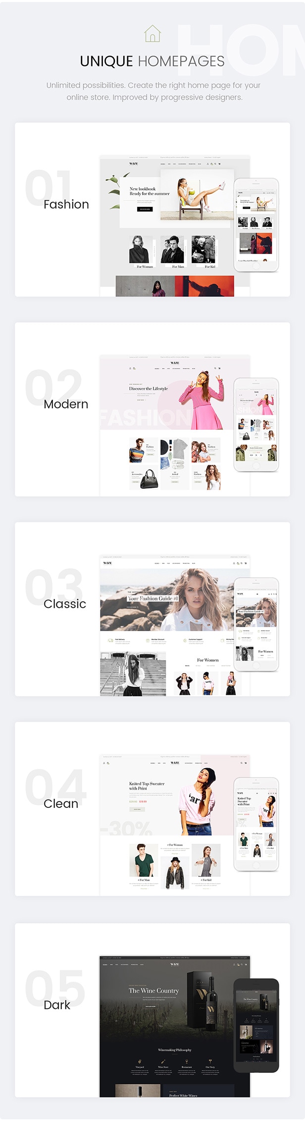 WooCommerce Responsives WordPress-Layout für verschiedene Zwecke - WizeStore - 4