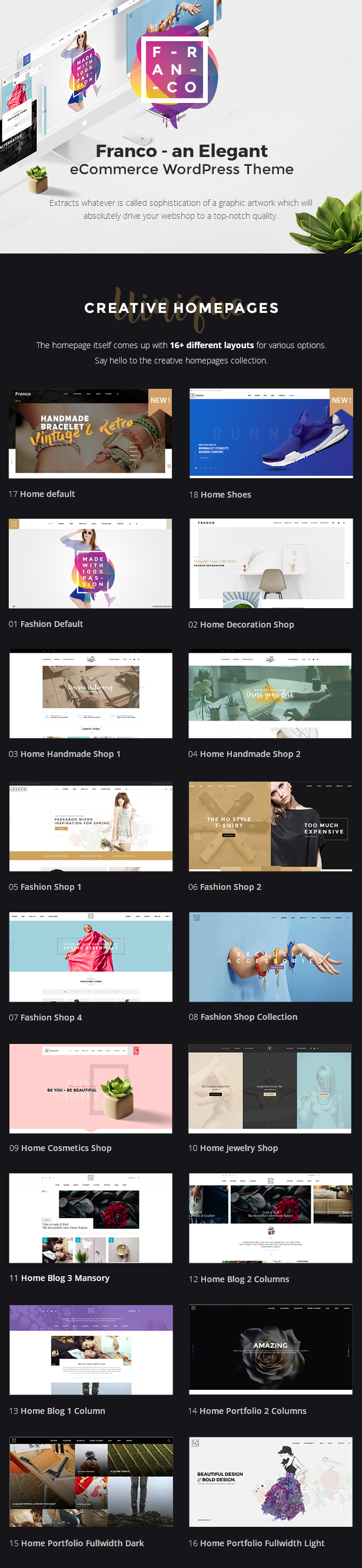 Franco - Elegantes WooCommerce WordPress Vorlage - 9