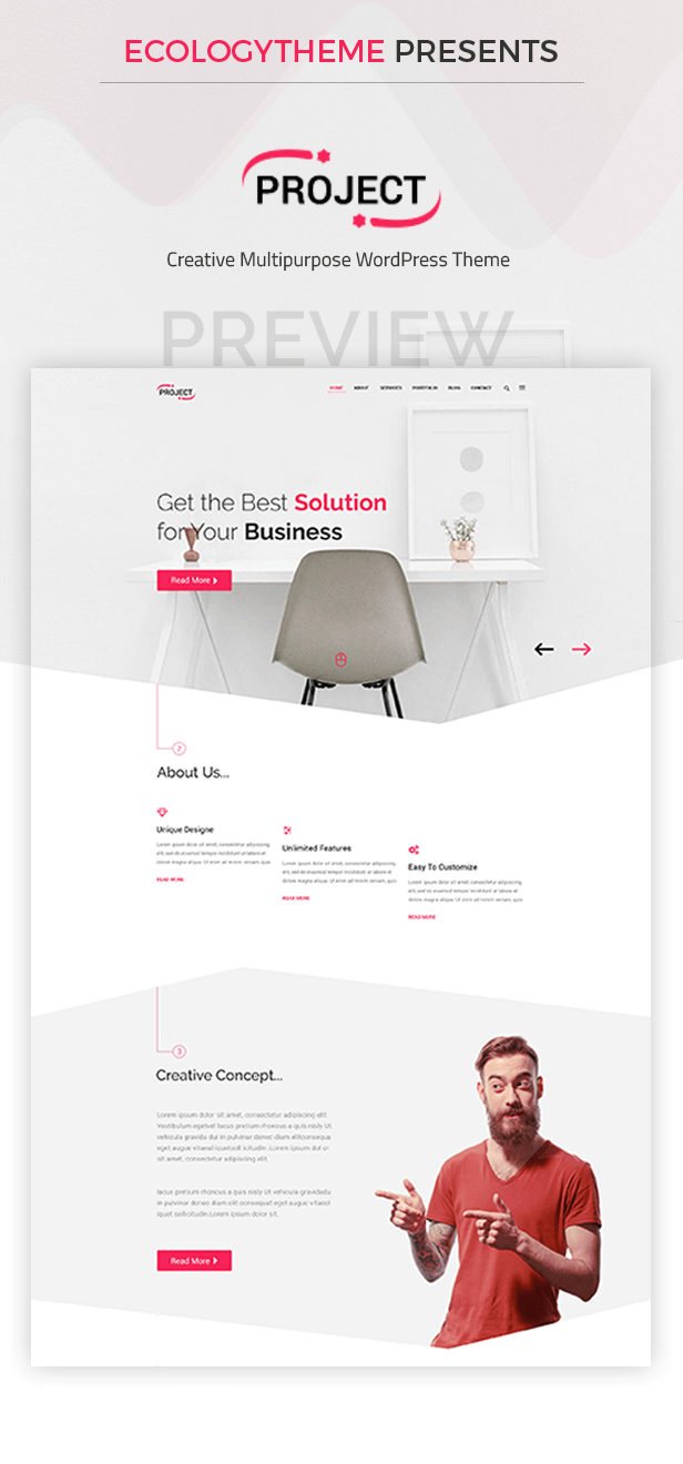 Projekt - Kreative Mehrzweck-WordPress-Layout-Funktionen 