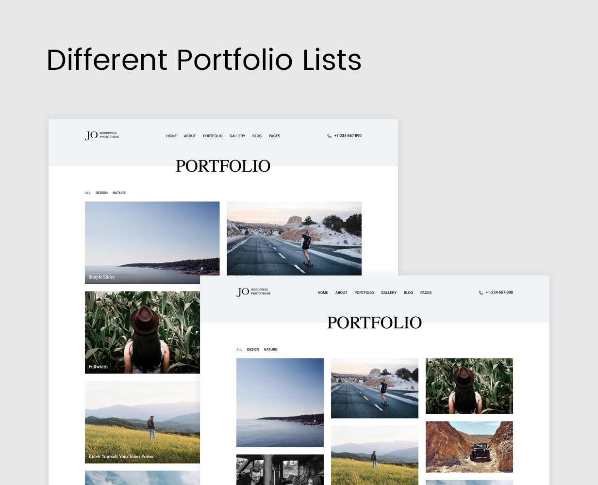 Jo - Kreatives Fotografie Portfolio WordPress Template - 7