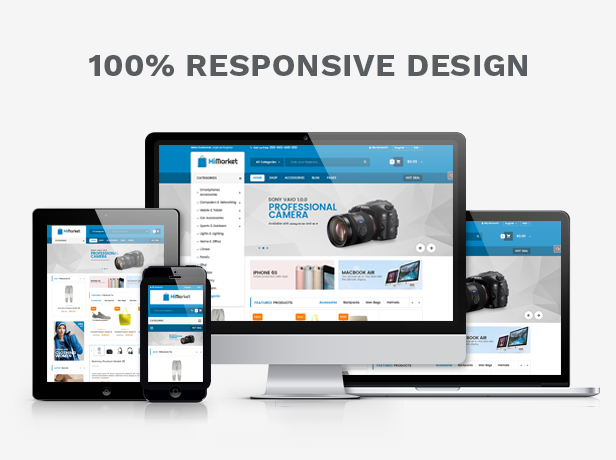 Responsive-Technologie WooCommerce WordPress-Template - voll responsiv