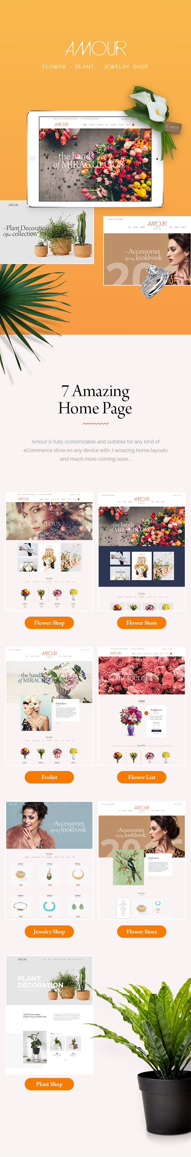 Amour - Shop WordPress Template - Blume - Schmuck - Handmade - Geschenk - 5