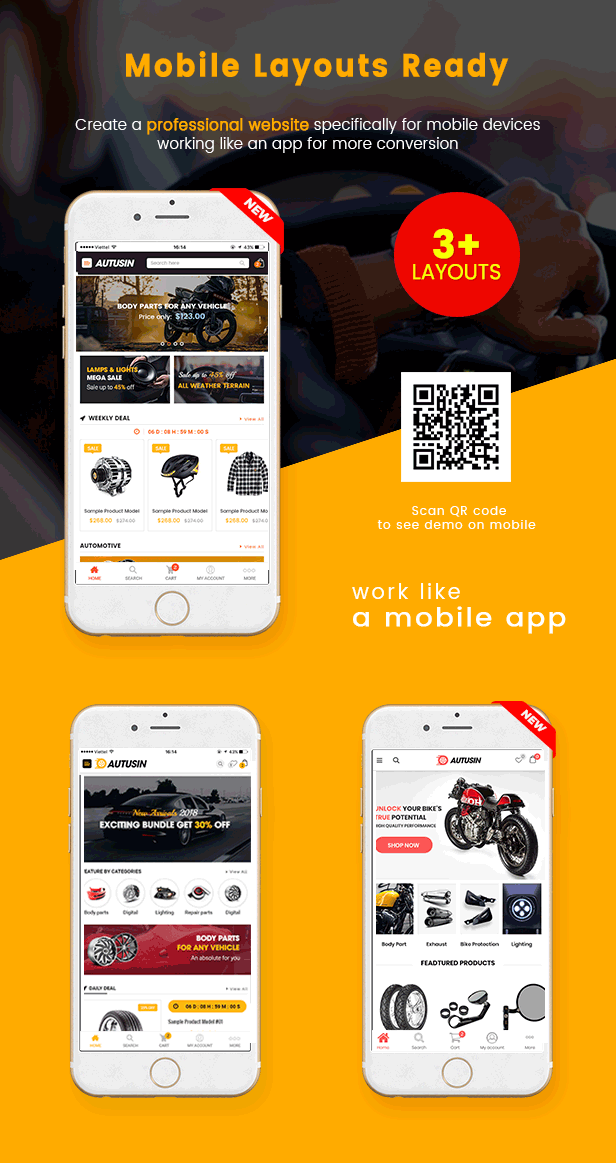 Autusin - Autoteile Shop, Moto Store WooCommerce WordPress Template 