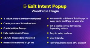 Beenden Sie das Intent Popup WordPress Plugin