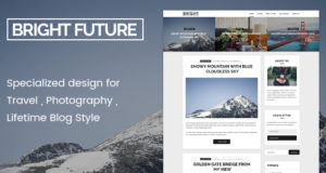 BrightFuture – Minimales Blog-WordPress-Template