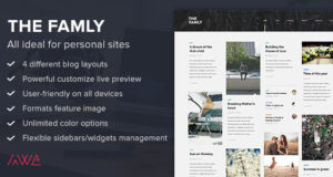 Das WordPress-Layout von Famly – Personal Blogger