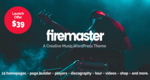 Firemaster – Ein kreatives Musik-WordPress-Layout
