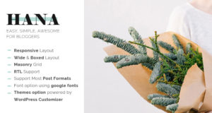 Hana – Responsive WordPress Blog Vorlage