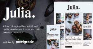 Julia – Ein WordPress-Template für ein Blog mit beständigem Essen