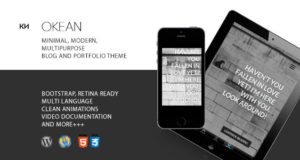 Okean – Mehrzweck, Minimal, Multiscroll Blog / Portfolio Template