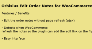 Orbisius Edit Order Notes für WooCommerce