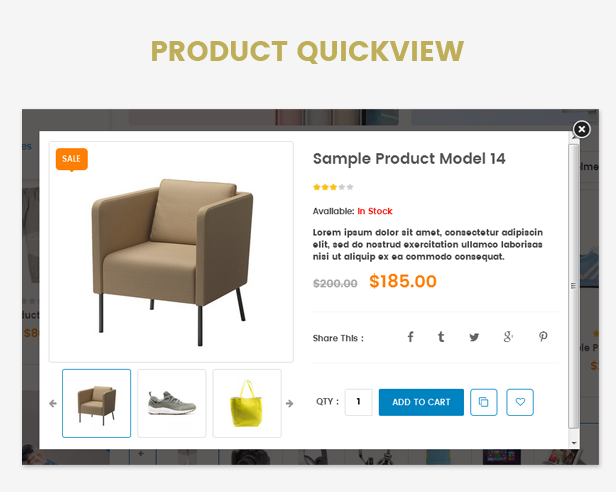 Responsive Technology WooCommerce WordPress Template Schnellansicht